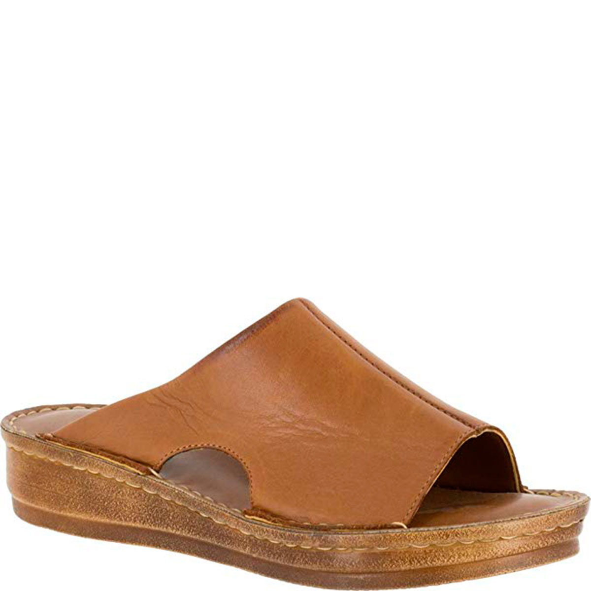 Bella Vita Mae Italy Slide Sandals Leather Brown 5 M Affordable