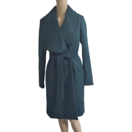 Cole haan belted hot sale asymmetrical wool coat