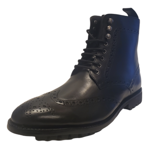 Anthony Veer Men's Dress Boots Grant Wingtip Boots Black 8D from Affordable Designer Brands