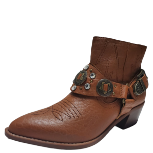 Carlos by Carlos Santana Women's Marlene Western Leather Boot Cognac Brown  10 M from Affordable Designer Brands