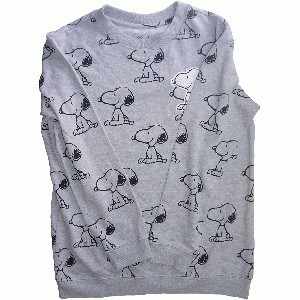 Mighty Fine Juniors Peanuts Snoopy Print Heather Grey