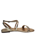 Splendid Womens Susannah Strappy Flat Sandals Rose Metallic Gold