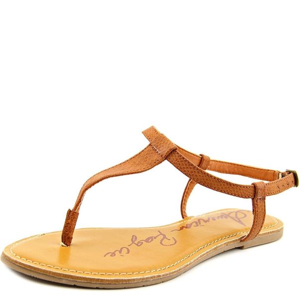 American Rag Krista Womens T-Strap Manmade Flat Sandals Affordable Designer  Brands