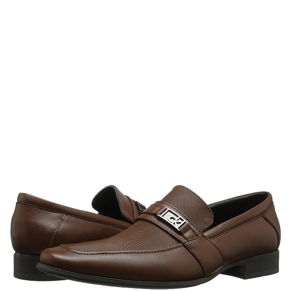 Calvin klein men's bartley bit textured on sale loafers