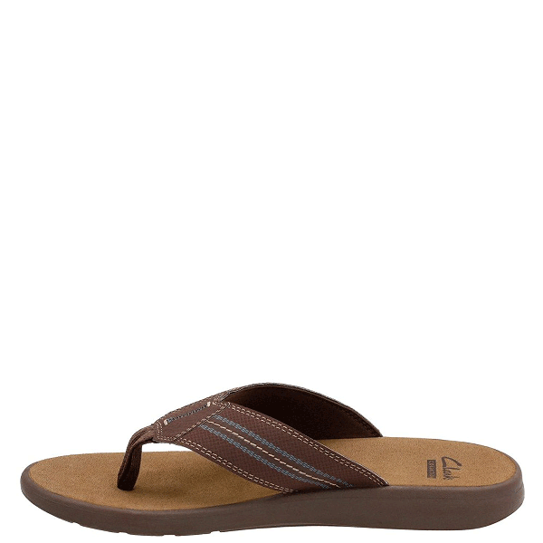 Clarks Jay Leather Flip Flop Sandals in Brown for Men | Lyst