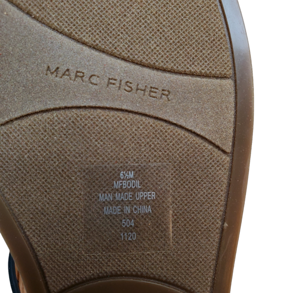 Marc Fisher Bodil Flat Slip on Sandal - Black - 6.5