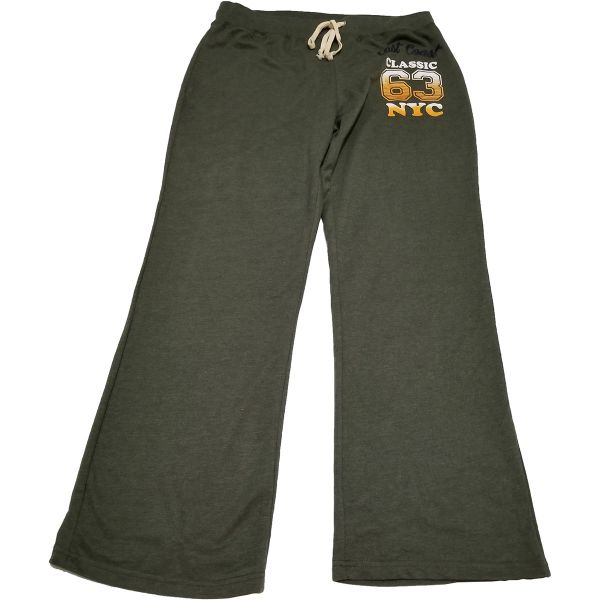 No Comment Classic Drawstring Elastic Waistband Sweatpants With Flared Leg  Olive Green XLarge Affordable Designer Brands