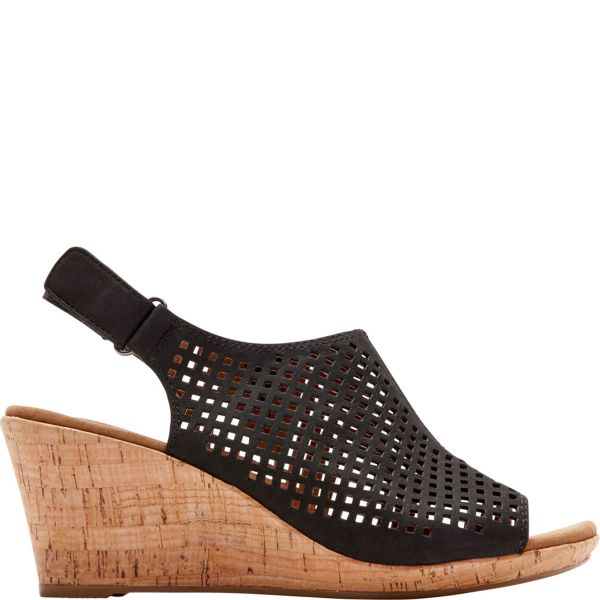 Women's briah perforated hot sale slingback wedges