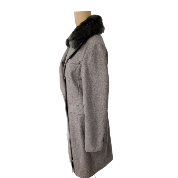 Vince Camuto Women's Wing-Collar Double-Breasted Wool Coat Grey