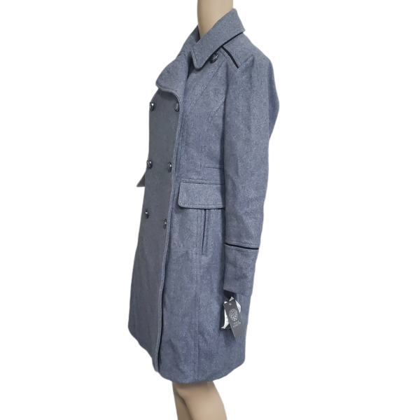 Vince Camuto Women's Wing-Collar Double-Breasted Wool Coat Grey XXS  Affordable Designer Brands | Affordable Designer Brands