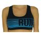 Ideology Striped Racerback Sports Bra Navy Serenity Small