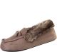 Isotoner Signature Woodlands Microsuede Tundra Moccasin with Memory Foam  Taupe