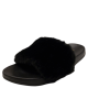 Sugar Women's Wuzz Fuzzy Slide Sandals Black 8M from Affordable Designer Brands