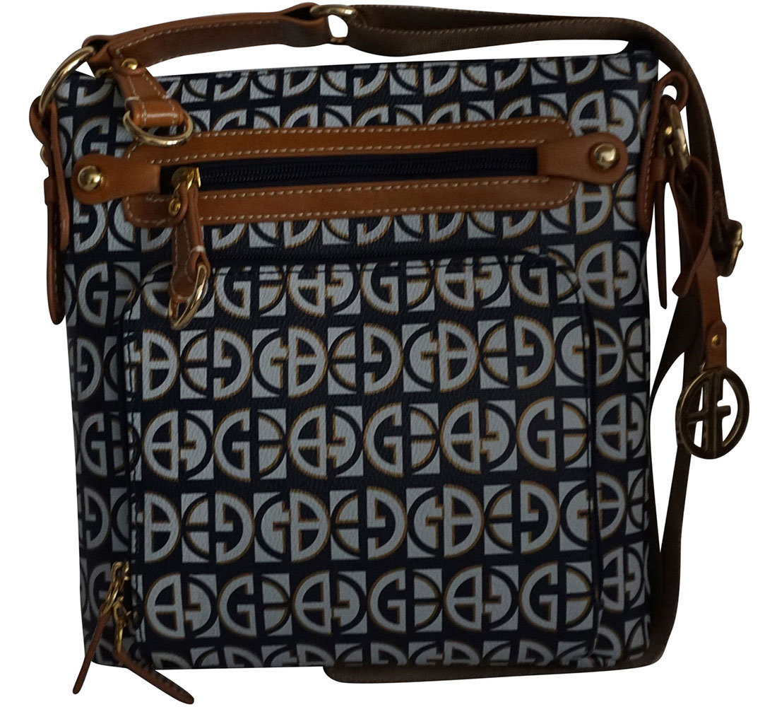 Giani Bernini Crossbody Handbag Small Navy Blue Adjustable Strap Purse  Pockets
