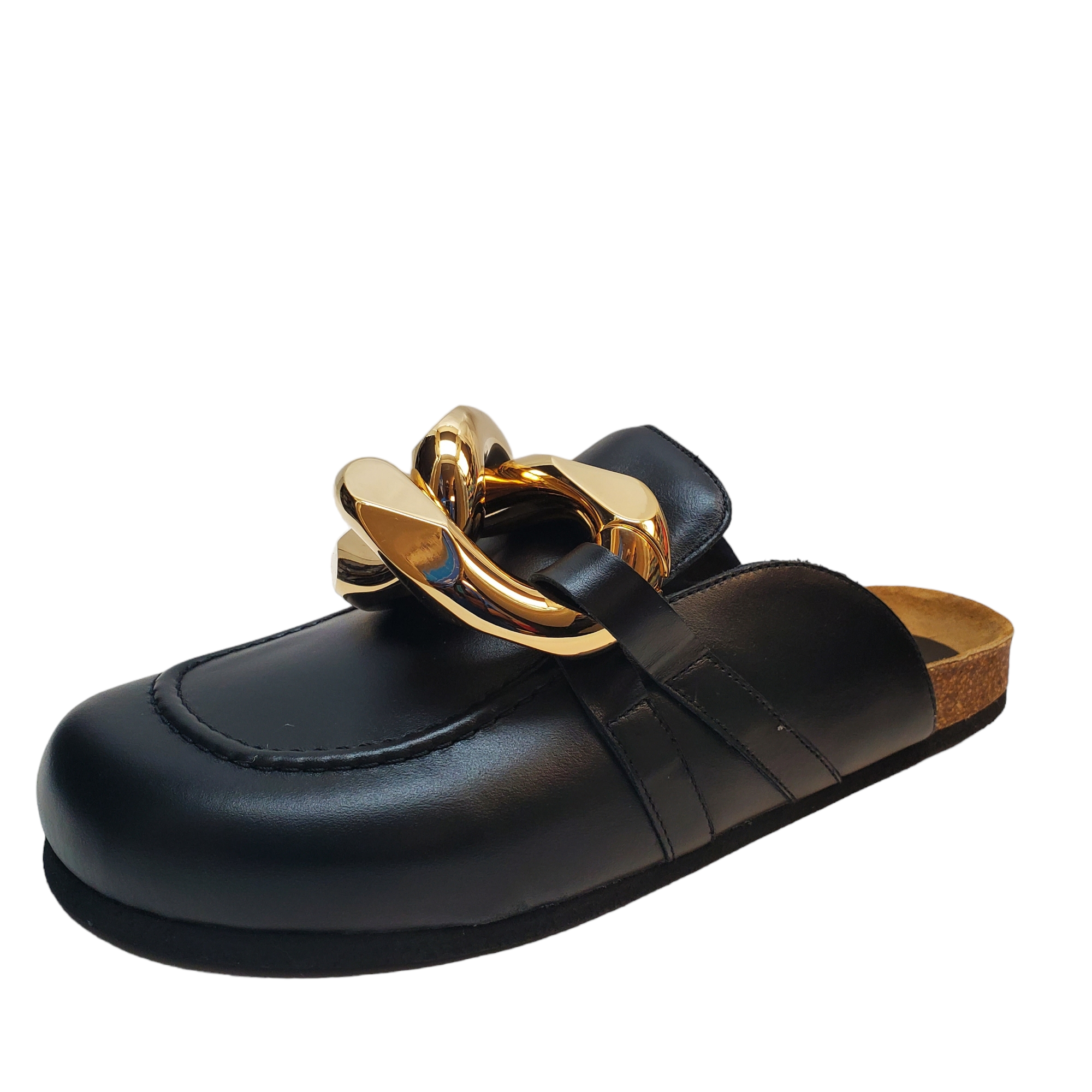 JW Anderson Mens Chain Leather mules Affordable Designer Brands |  Affordable Designer Brands