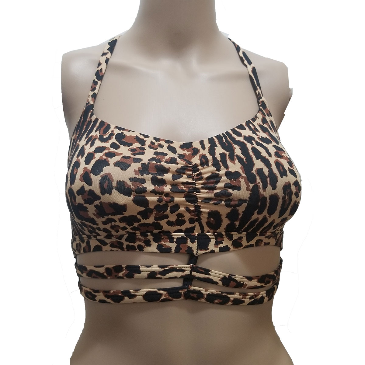 Material Girl Junior Women's Printed Racer Sport Bras Size XSmall