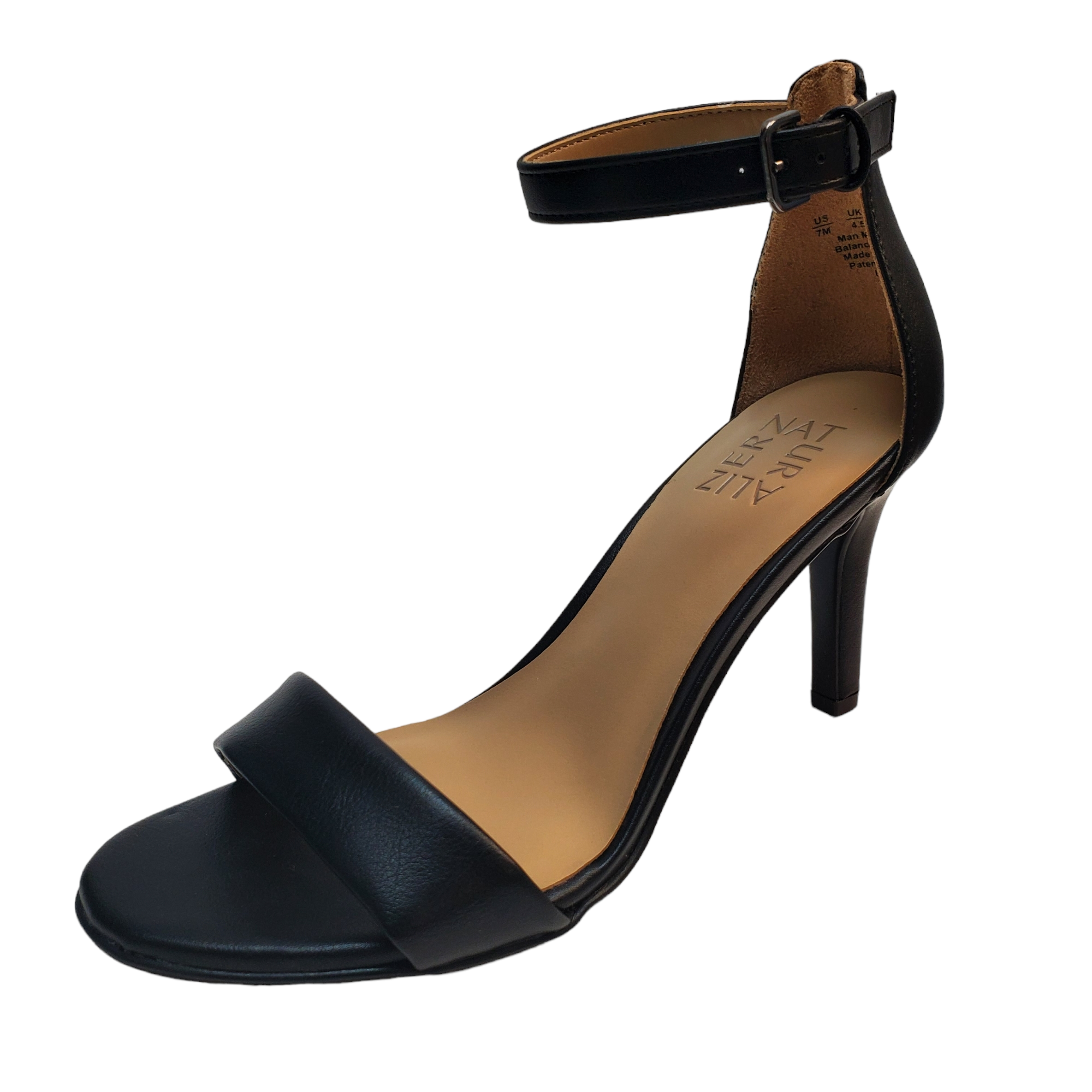 Black Massaging Leather Sandals (Sizes 7-16 Available) – Zeba Shoes