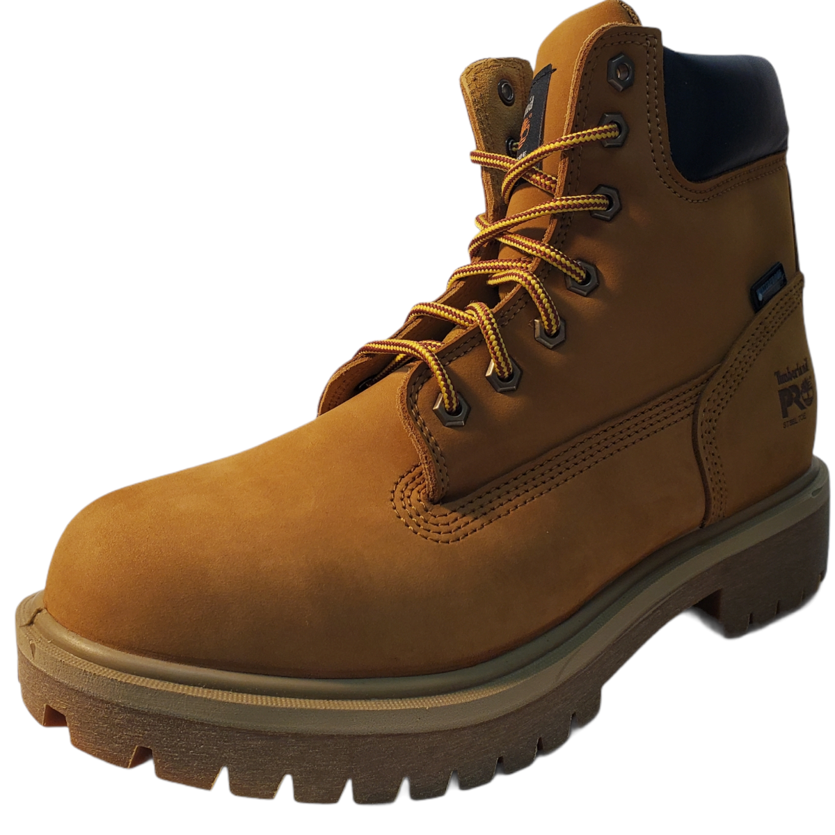 Timberland Mens Shoes PRO 6 inch Direct Attach Safety Toe Boots  Water-resistant Nubuck Leather Yellow 9M Affordable Designer Brands |  Affordable Designer Brands